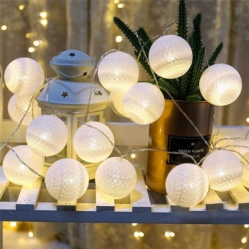 Luminaire En Forme De Boule Marocaine En Fer Avec Guirlande Lumineuse À Led  Pour Décoration Romantique De Chambre Pendant Noël, Mode en ligne