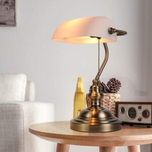 Lampe de Bureau Vintage Blanche