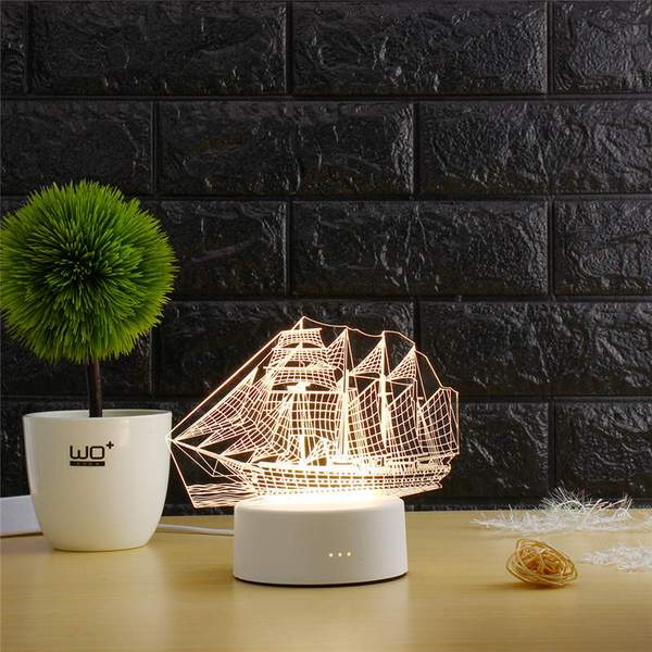 Lampe 3D Bateau