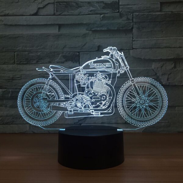 Lampe 3D Moto Ancienne