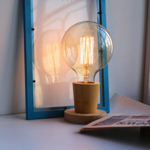 Lampe Bois Industrielle