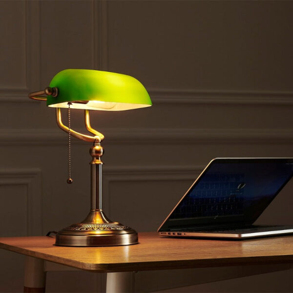 Lampe de Bureau Vintage Banquier