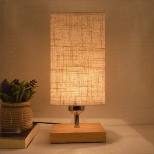 Lampe de Chevet Bois en Lin