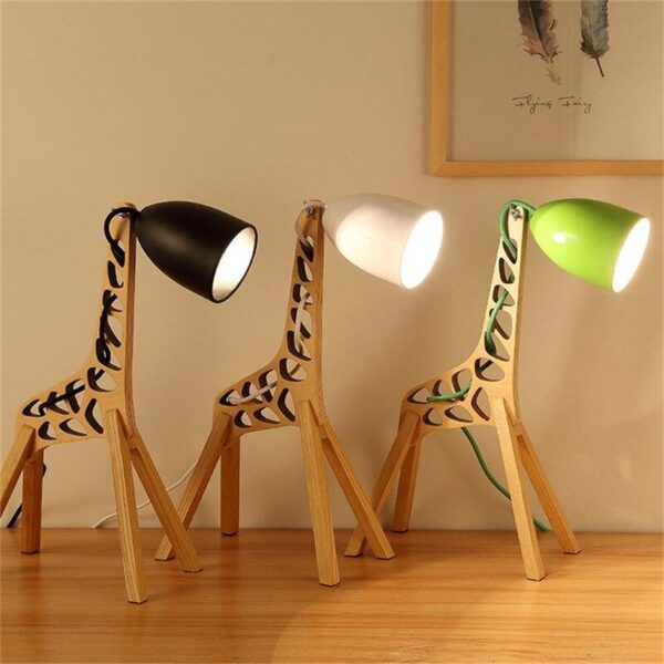 Lampe de Chevet Bois Girafe