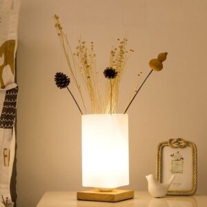 Lampe de Chevet Bois Pot de Fleur