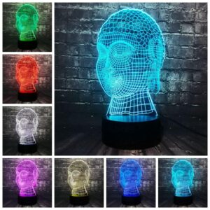 Lampe 3D Tête Bouddha