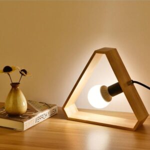 Lampe de Chevet Bois Triangle