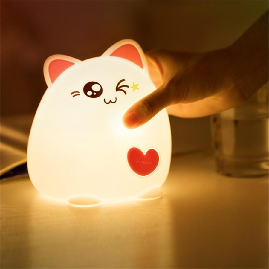 Veilleuse Chat LED