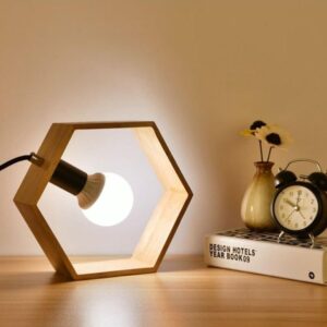 Lampe de Chevet Bois Hexagone