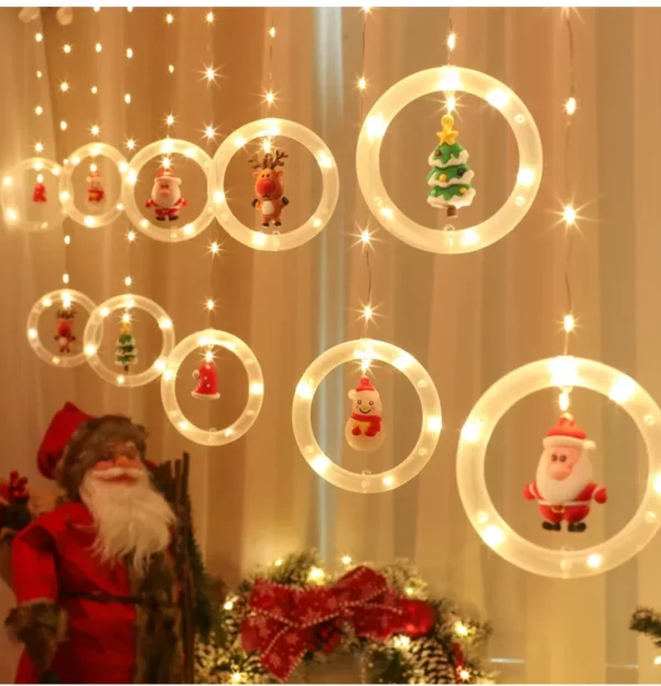 Guirlandes Lumineuses avec père Noël