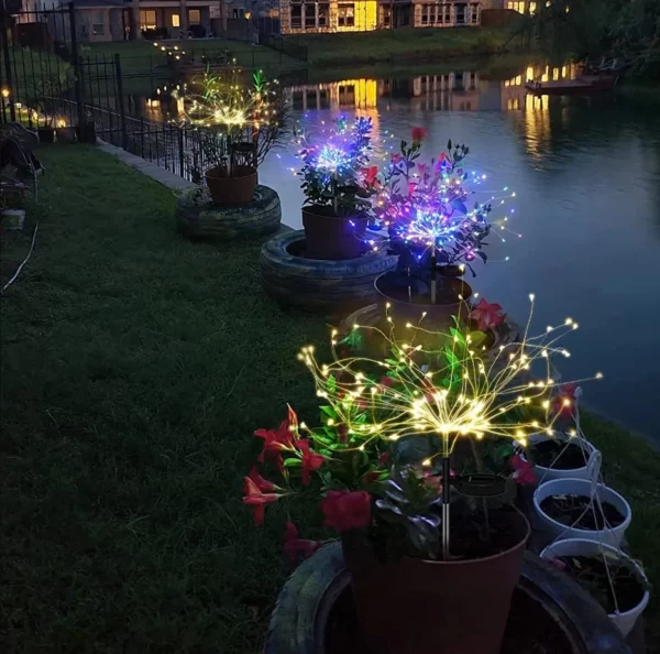 Guirlande lumineuse au bord du fleuve